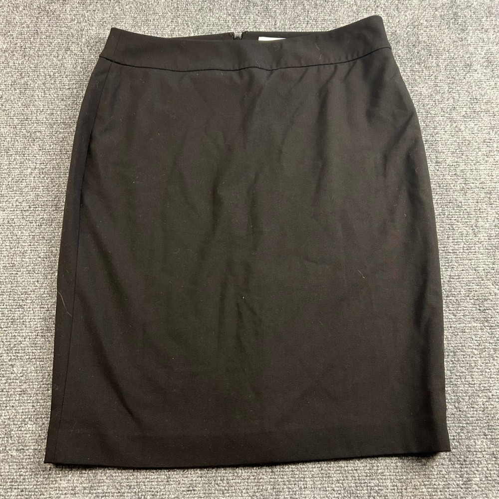 Calvin Klein Black Pencil Skirt Invisible Fit Solutions Career Office Size 8